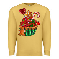 Antique Gold christmas cupcake Premium Sweatshirt - AdoDesignShop