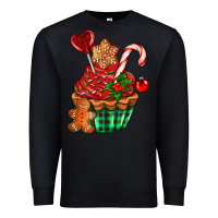Black christmas cupcake Premium Sweatshirt - AdoDesignShop