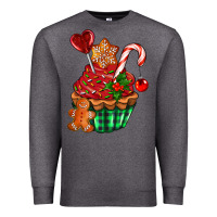 Charcoal Heather christmas cupcake Premium Sweatshirt - AdoDesignShop