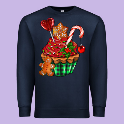 Christmas Cupcake Premium Sweatshirt Designed By Adodesignshop