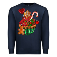 Navy christmas cupcake Premium Sweatshirt - AdoDesignShop