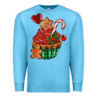 Ocean Blue christmas cupcake Premium Sweatshirt - AdoDesignShop