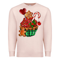 Pale Pink christmas cupcake Premium Sweatshirt - AdoDesignShop
