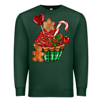 Sports Green christmas cupcake Premium Sweatshirt - AdoDesignShop
