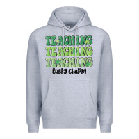 Heather Grey teaching lucky charm Premium Hoodie - MaliasSmallBusiness