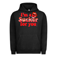 Pigment Black im a sucker for you valentines the day Urban Hoodie - NancyCooperArtShop