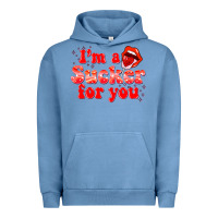 Pigment Pebble Blue im a sucker for you valentines the day Urban Hoodie - NancyCooperArtShop