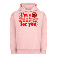 Pigment Salmon im a sucker for you valentines the day Urban Hoodie - NancyCooperArtShop