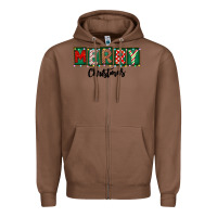 Chestnut Merry Christmas Zipper Hoodie - CowhideDigitalArt