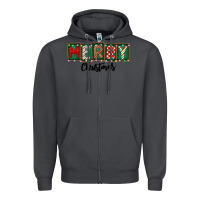 Smoke Merry Christmas Zipper Hoodie - CowhideDigitalArt