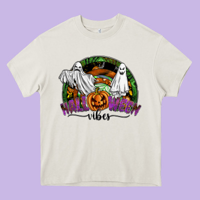 Halloween Vibes Heavy Core Tee Designed By Sublimationcraftshop