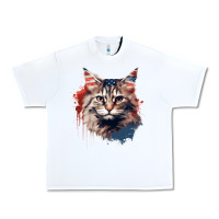 White cat9 Urban Heavy Tee - Unal Design