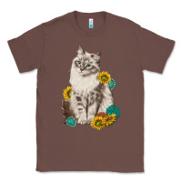 Chestnut siberian cat sunflower and gemstone Classic Tee - texasbilliewilder