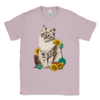 Lilac siberian cat sunflower and gemstone Classic Tee - texasbilliewilder