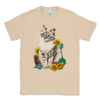 Mushroom siberian cat sunflower and gemstone Classic Tee - texasbilliewilder