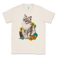 Natural siberian cat sunflower and gemstone Classic Tee - texasbilliewilder