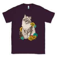 Siberian Cat Sunflower And Gemstone Classic Tee | Teevron