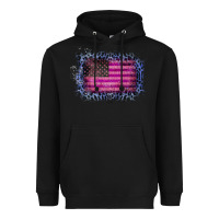 Black Old Leopard American Flag Heavyweight Hoodie - Bettercallsaul