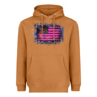 Old Leopard American Flag Heavyweight Hoodie | Teevron
