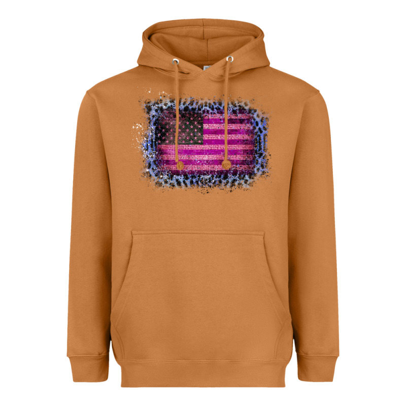 Old Leopard American Flag Heavyweight Hoodie by Bettercallsaul | Teevron