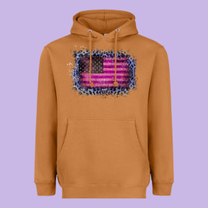 Old Leopard American Flag Heavyweight Hoodie Designed By Bettercallsaul