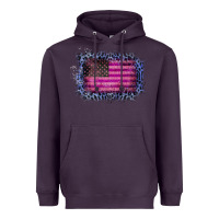 Plum Old Leopard American Flag Heavyweight Hoodie - Bettercallsaul