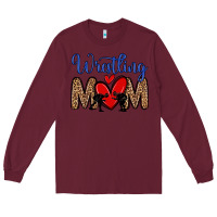 Burgundy wrestling mom Long Sleeve Tee - Zillion Design Studio