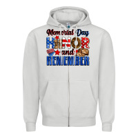 Dove Grey Memorial day honor and remember Zipper Hoodie - Neo Western