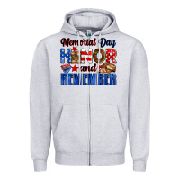 Heather Grey Memorial day honor and remember Zipper Hoodie - Neo Western