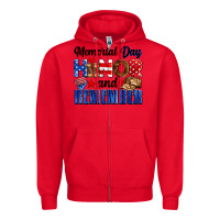 Red Memorial day honor and remember Zipper Hoodie - Neo Western
