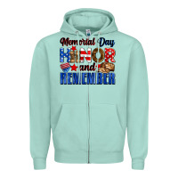 Seafoam Memorial day honor and remember Zipper Hoodie - Neo Western