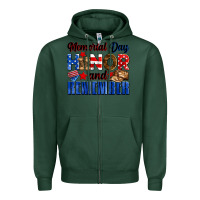 Sports Green Memorial day honor and remember Zipper Hoodie - Neo Western
