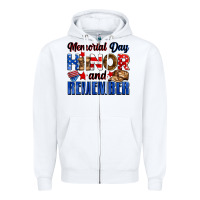 White Memorial day honor and remember Zipper Hoodie - Neo Western