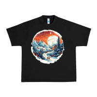 Black deer snow house design Urban Heavy Tee - Unal Design