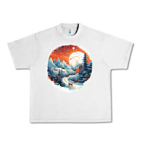 Lunar Rock deer snow house design Urban Heavy Tee - Unal Design