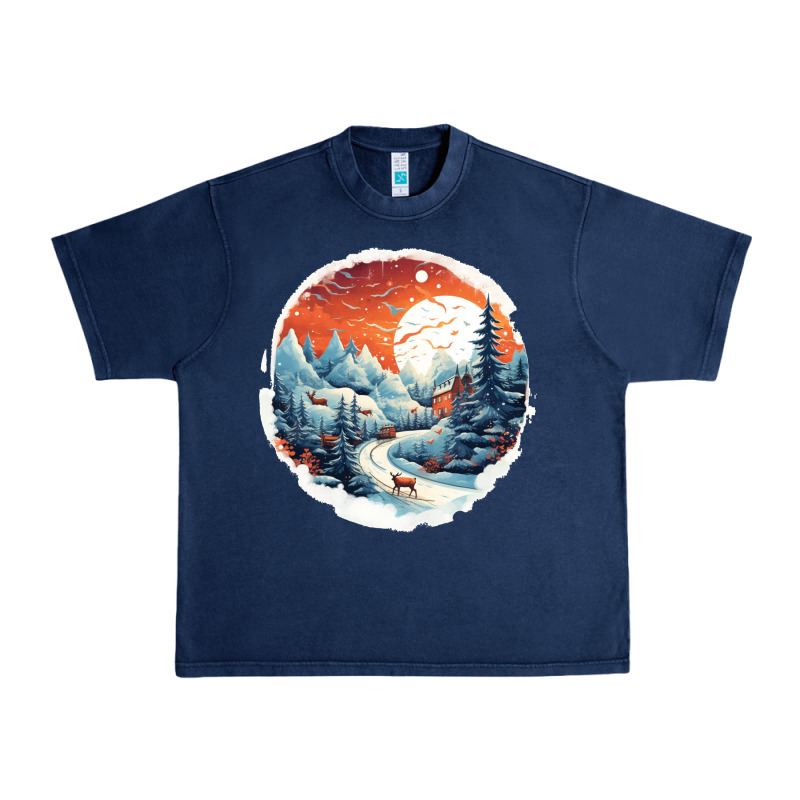 Deer Snow House Design Urban Heavy Tee by Unal Design | Teevron