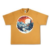 Peanut Butter deer snow house design Urban Heavy Tee - Unal Design
