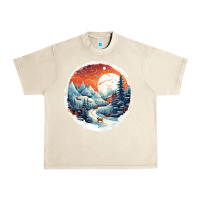Sandshell deer snow house design Urban Heavy Tee - Unal Design
