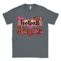 Charcoal Heather football grandma with leopard Classic Tee - Zillion Design Studio