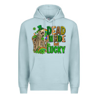 Blue Mist dead inside but lucky  with skeleton Premium Hoodie - AdoDesignShop