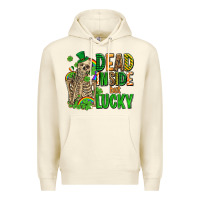 Sandshell dead inside but lucky  with skeleton Premium Hoodie - AdoDesignShop