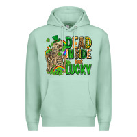 Seafoam dead inside but lucky  with skeleton Premium Hoodie - AdoDesignShop