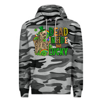 Slate Camo dead inside but lucky  with skeleton Premium Hoodie - AdoDesignShop