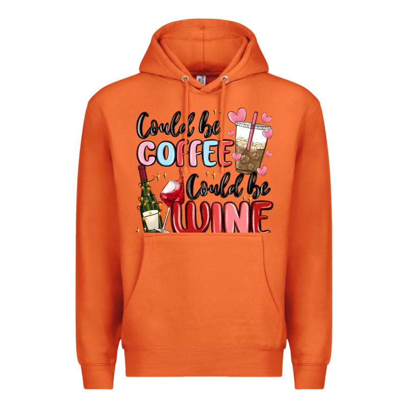 Could Be Coffee Could Be Wine Premium Hoodie by MaliasSmallBusiness | Teevron