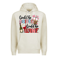 Oatmeal Heather could be coffee could be wine Premium Hoodie - MaliasSmallBusiness