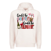 Pale Pink could be coffee could be wine Premium Hoodie - MaliasSmallBusiness