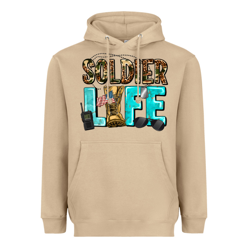 Soldier  Life Heavyweight Hoodie by AdoDesignShop | Teevron
