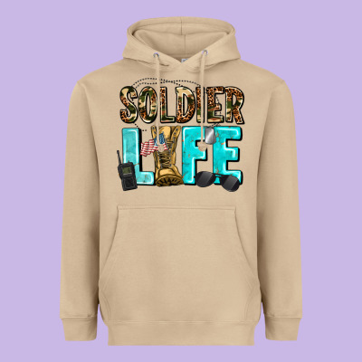 Soldier  Life Heavyweight Hoodie Designed By Adodesignshop