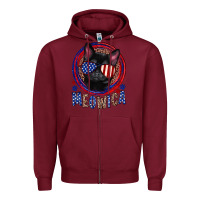 Burgundy Meowica Zipper Hoodie - Neo Western