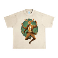 Sandshell happy deer Urban Heavy Tee - Unal Design